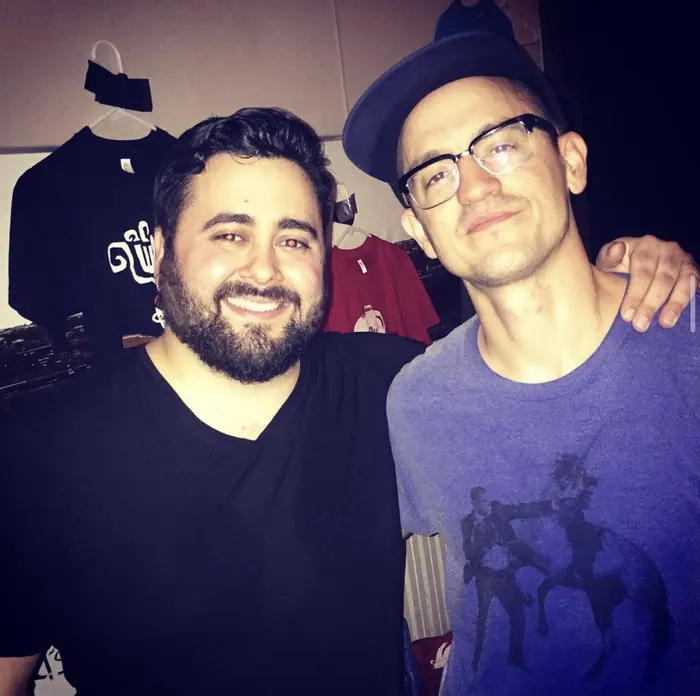 MC Solar Wind with Wax after the Starline Social Club show in Oakland